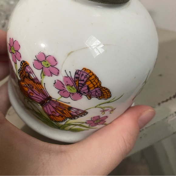 Vintage Floral Butterfly Ceramic Plant Mister Cottage core Eclectic - Picture 2 of 5